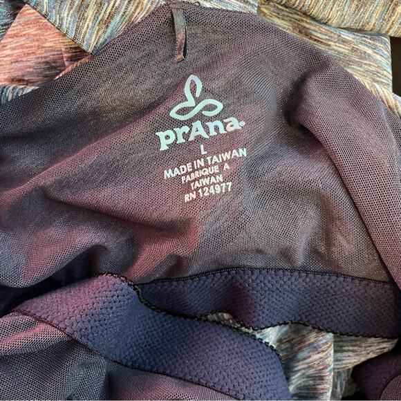 Prana Amaya Soft knit Racerback Activewear Dress SpaceDye Blue comfy womens L - Picture 10 of 11